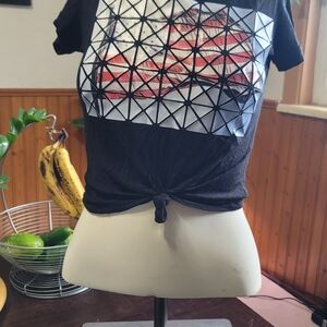 TeenBell American Flag Geometric Crop Top
